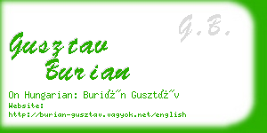 gusztav burian business card